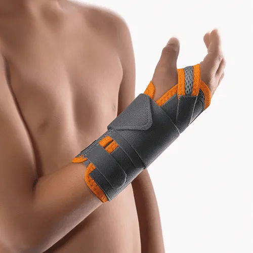 Bort Handgelenkbandage ManuStabil kurz für Kinder, grau