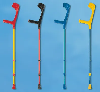 Leichtmetall-Unterarmgehstütze Ergogriff mit Druckknopfverstellung, vollfarbig