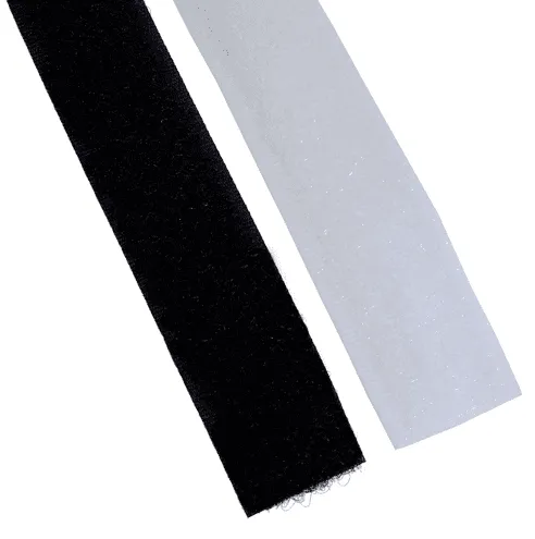 Flauschband 25 m schwarz
