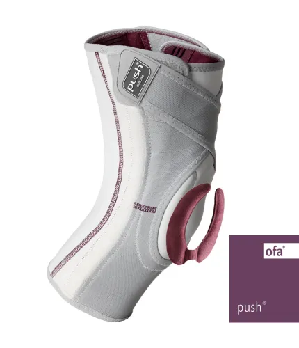 Kniebandage Push care grau/aubergine