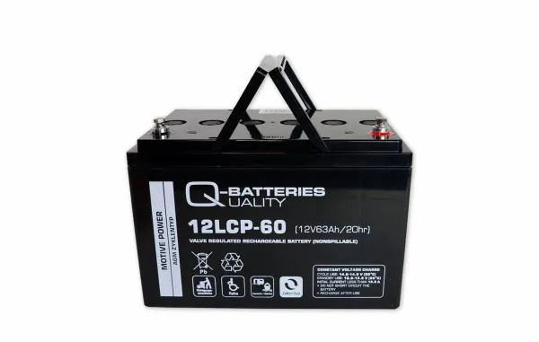 Quality-Batteries 12LCP-60 12V/63Ah 260x160x178 mm