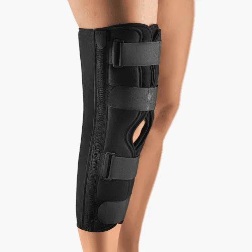 Bort Immob Knieschiene mit Patella-Aussparung, schwarz