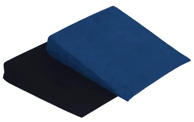 Gesundheits-Keilkissen Velours mit Reißverschluss 38x38x8/1cm
