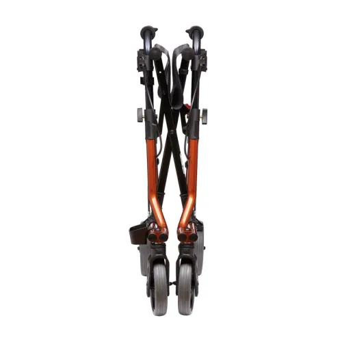 Rollator TAiMA M mit Stockhalter u.Netz,PU, braun-metallic