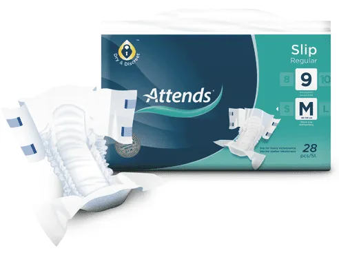 Windelhose Attends Slip Regular 10 M Hüfte 80 bis 110 cm(1Karton: 4x26 Stück)