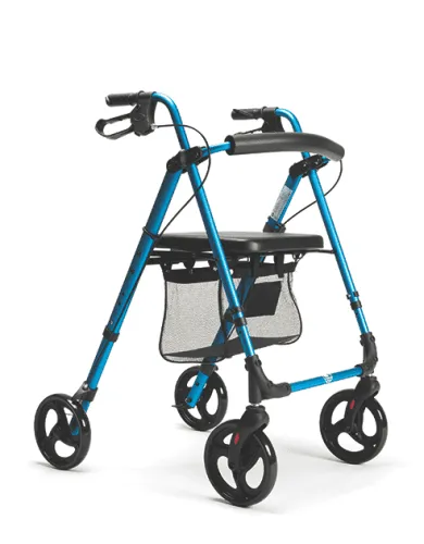 Leichtgewicht-Rollator Eco-Plus mit Korb, Stockhalter