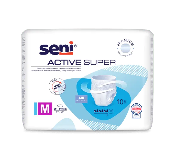 Einweginkontinenzslip Seni Active Super Medium (1 Karton: 8 x 10 Stück)
