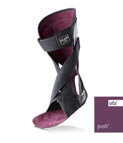 Push Ortho Fußheberorthese AFO schwarz-aubergine