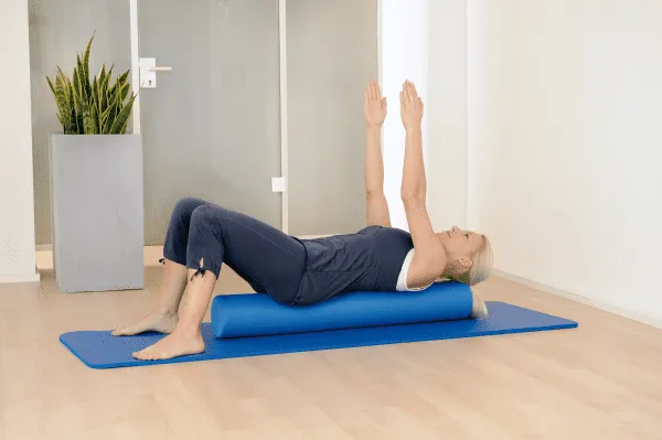 Pilates Roller Pro Sissel inklusive Übungsposter, blau