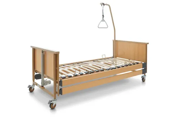 Pflegebett DALI Standard mit Kabelhandschalter 90x200 cm Holz
