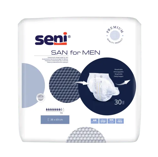Inkontinenzvorlagen San Seni for Men (1Karton: 2x30 Stück)