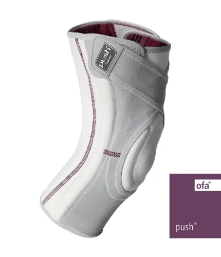 Kniebandage Push care grau/aubergine