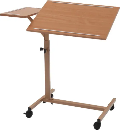 Bett-Beistelltisch Duo mit verstellbarer Platte,Buchedekor