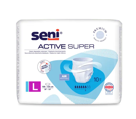 Einweginkontinenzslip Seni Active Super Large (1 Karton: 8 x 10 Stück)