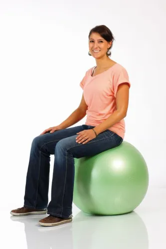 Fitnessball Happyback frühlingsgrün, inkl. Anleitung