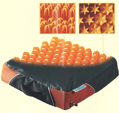 Anti-Dekubitus Sitzkissen POLYAIR 100 mit Jerseybezug, anthrazit-orange