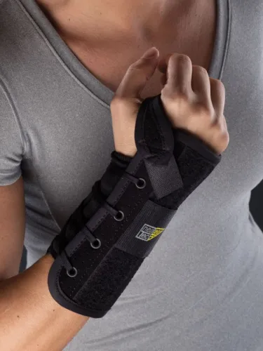 Handgelenkbandage mit Schnürung, schwarz