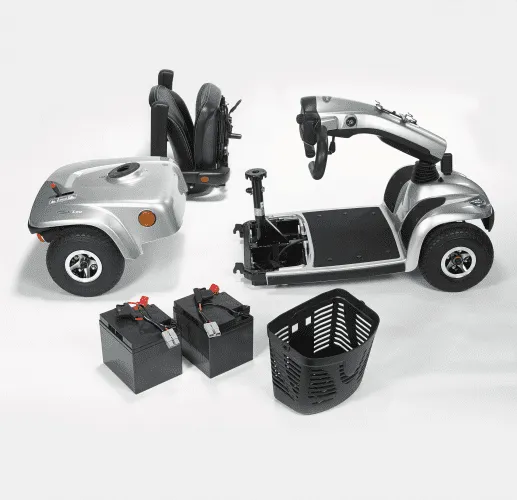 Elektro-Scooter Leo, 4-Rad, 6 km/h Version, silber
