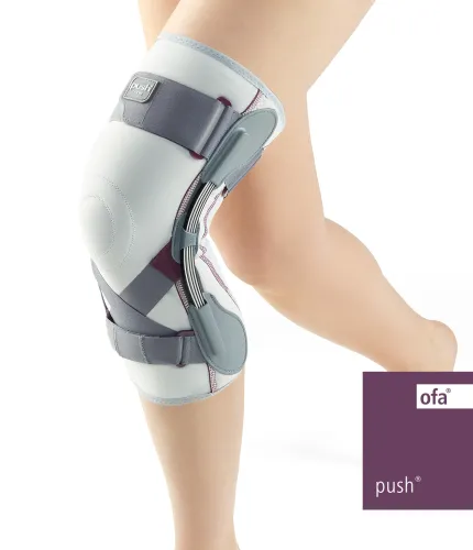 Kniebandage Push med grau-aubergine