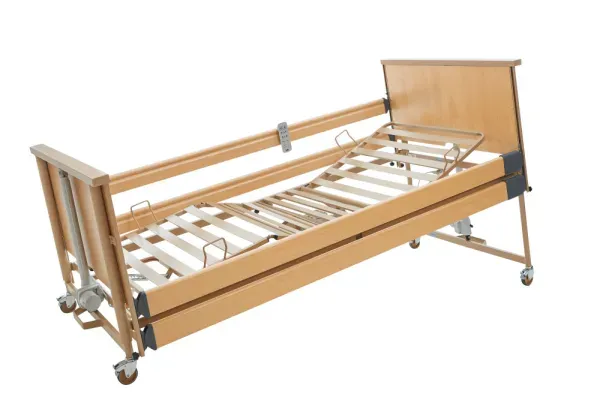 Pflegebett DALI low-entry mit Kabelhandschalter 90x200 cm Holz