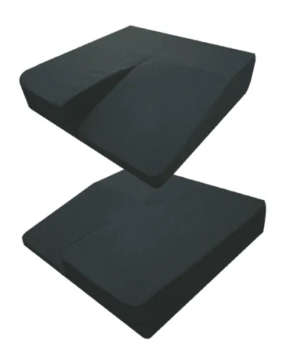 EcoKiss ArthroFit Basic mit Keil, 40x40x8/2cm schwarz