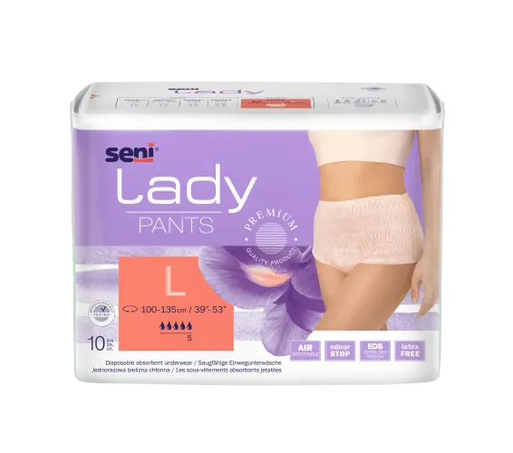 Seni Lady Pants Large, Hüfte 100 - 135 cm (VPE: 1 Karton 8 x 10 Stück)