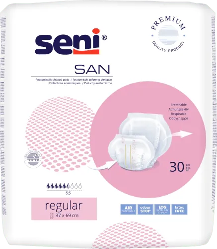 Inkontinenzvorlagen Seni San Regular (1 Karton: 4 x 30 Stück)