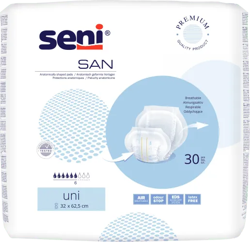 Inkontinenzvorlagen Seni San Uni (1 Karton: 4 x 30 Stück)
