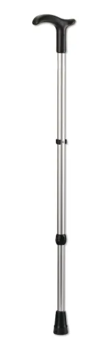 Gehstock Simplex mit Fritzgriff verstellbar silber-schwarz