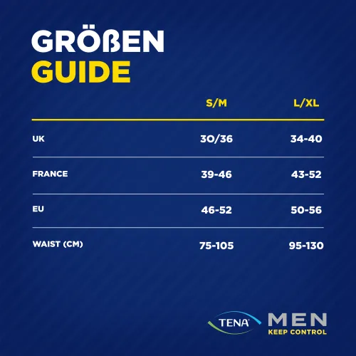 TENA men active Fit Pants Plus L/XL, Hüfte 95-130 cm (1 Karton: 4 x 10 Stück)
