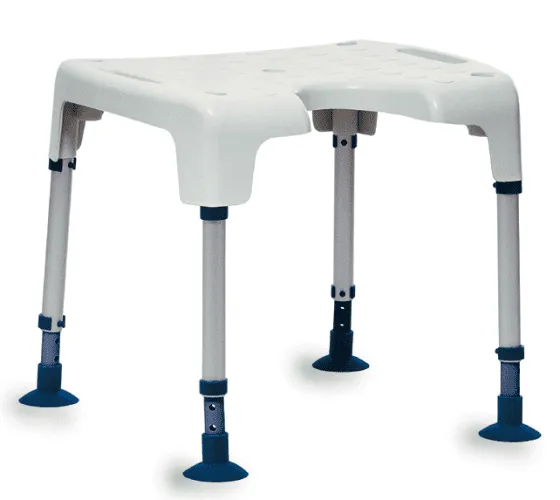 Duschhocker AQUATEC PICO mit Hygieneausschnitt weiß