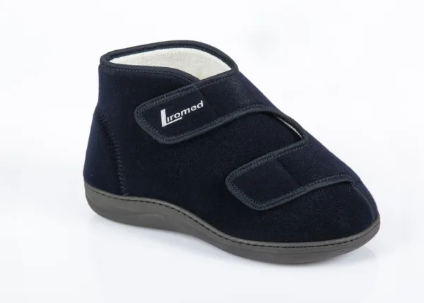 Verbandschuhe Liromed marine-blau, hoch, klett, 40°C waschbar (Paar)