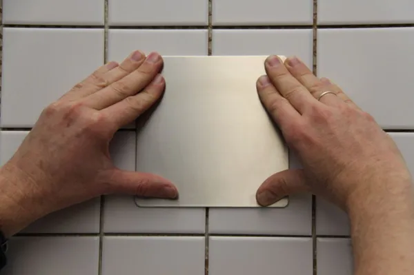 selbstklebende Edelstahlplatten, 2er Set