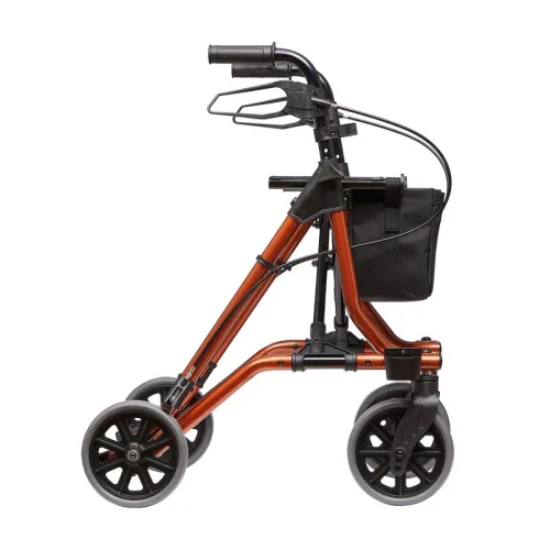 Rollator TAiMA M mit Stockhalter u.Netz,PU, braun-metallic