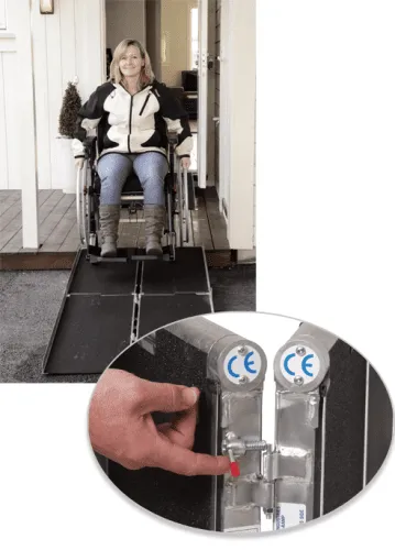 Rollstuhlrampe mehrfach faltbar