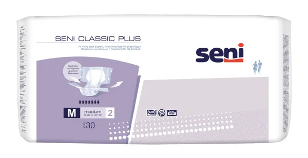 Seni CLASSIC Plus Inkontinenzhosen M, Hüfte 75-110 cm (1 Karton 3 x 30 Stück)