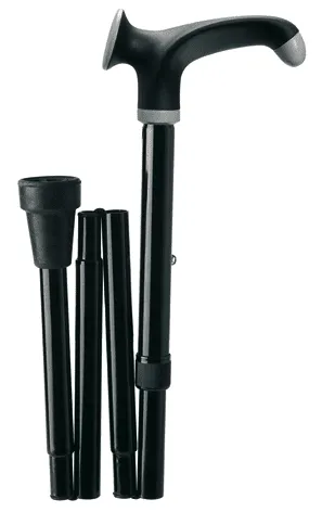 Metall-Gehstock, faltbar, Anatomic-Griff, faltbar