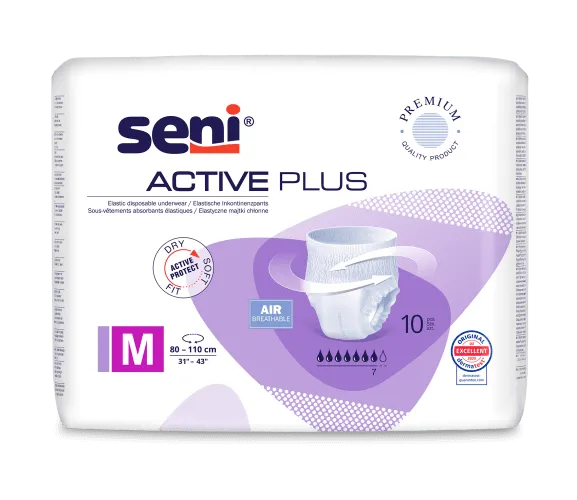 Einweginkontinenzslips Seni Active Plus medium (1 Karton: 8x10 Stück)