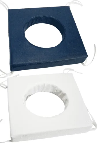 Toilettenstuhlkissen 42x42x6cm Kunstleder blau