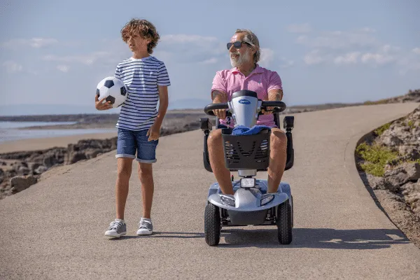 Elektro-Scooter Leo, 4-Rad, 6 km/h Version, silber