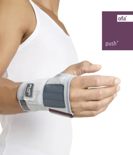 Handgelenkbandage Push med grau-aubergine
