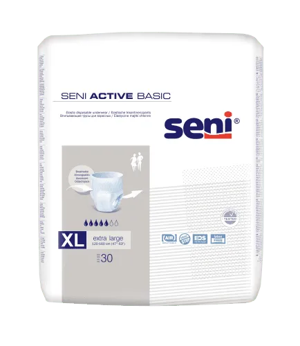 Inkontinenzslip Seni Active Basic X-Large Taillenumfang 120 bis 160 cm (1 Karton: 3 x 30 Stück)