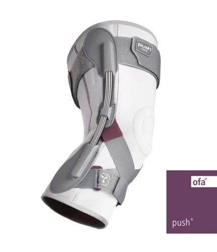 Kniebandage Push med grau-aubergine
