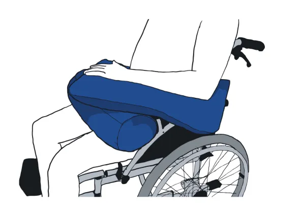 Hemi-Arm-Kissen CarePur M blau