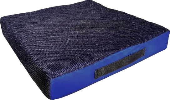 Sitzkissen CUBE GEL mit Inko-Kombibezug Höhe 8 cm schwarz-blau