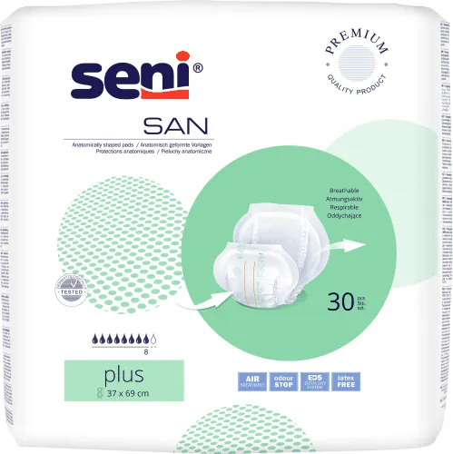 Inkontinenzvorlagen Seni San Plus (1 Karton: 2 x 30 Stück)