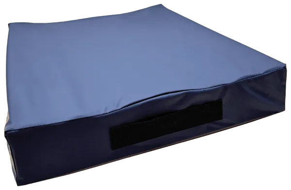 Sitzkissen CUBE FLEXi mit PU-Bezug 8 cm blau-grau