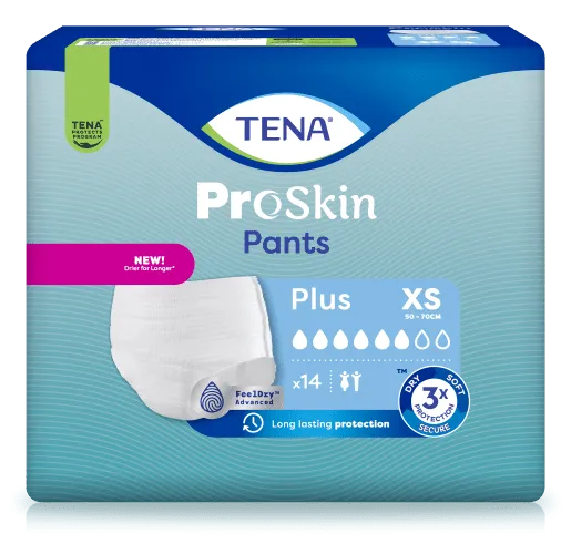Einweghose TENA Pants PROskin Plus XS Hüftumfang 50 bis 70 cm(1 Karton: 4 x 14 Stück)