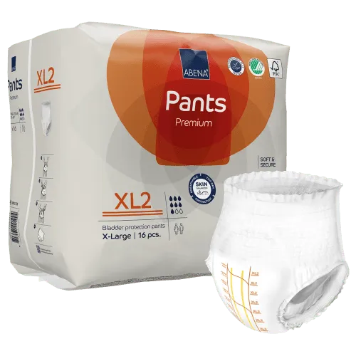 Windelhose ABENA-Pants Premium XL2 Hüfte 130 bis 170 cm (1 Karton: 6 x 16 Stück)