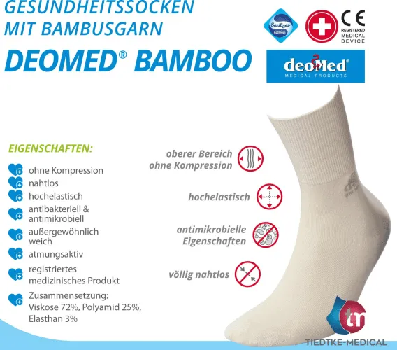 DeoMed Diabetikersocken Bamboo